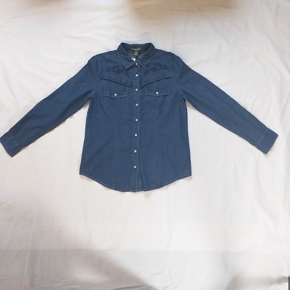 Alexander Jordan Denim Embroidered Shirt